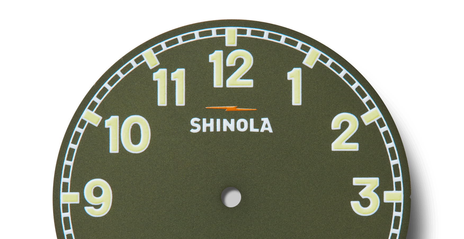 Close-up of the Runwell Field Watch Dial