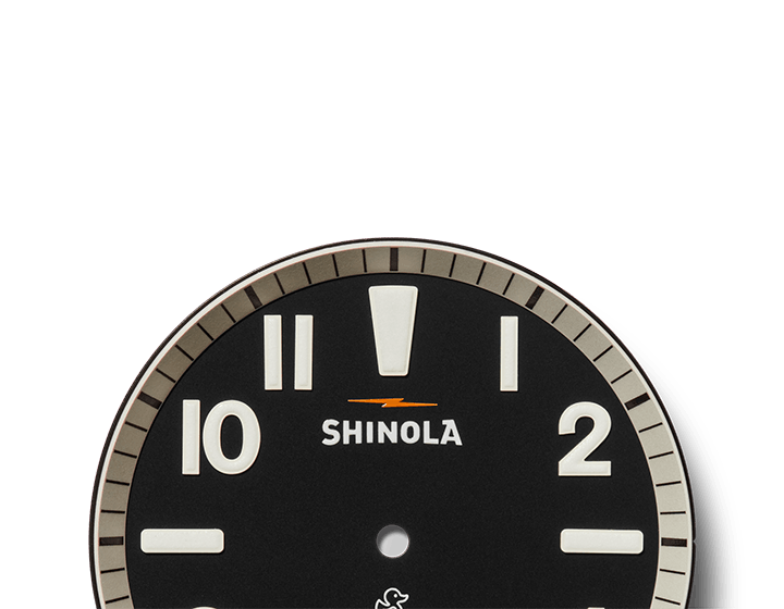 Display of the different matte dials available for the Duck watch series (Midnight Blue, Canary Yellow and Black